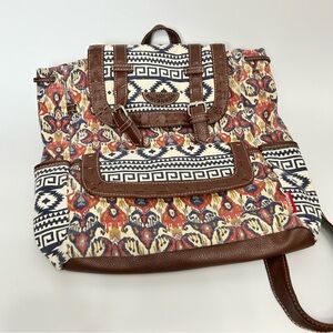 Unionbay Union Bay Handbag Backpack Aztec Print Boho Western‎ South Colorful